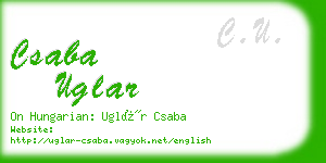 csaba uglar business card